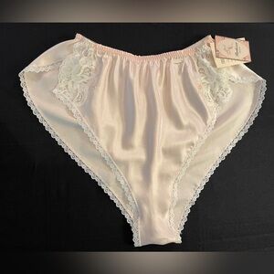 Barbizon Vtg NWT Old Stock Peach High French Cut Lace Trim 80s Tap Pants size M